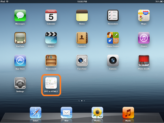 iPad Full Screen Web App: New Icon on Home screen
