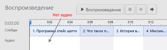 Проверка файлов аудио в Редакторе сопровождения